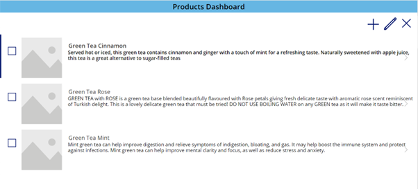bind static images in gallery control in Canvas App